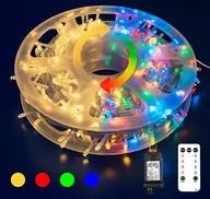 Oświetlenie świąteczne - Lampki LED łańcuch na kole  ślub wesele 50m 500LED z pilotem - miniaturka - grafika 1