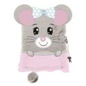 Szkolne artykuły papiernicze - St. Majewski Pamiętnik A5 Włochacz z kłódką 3D Mouse - miniaturka - grafika 1