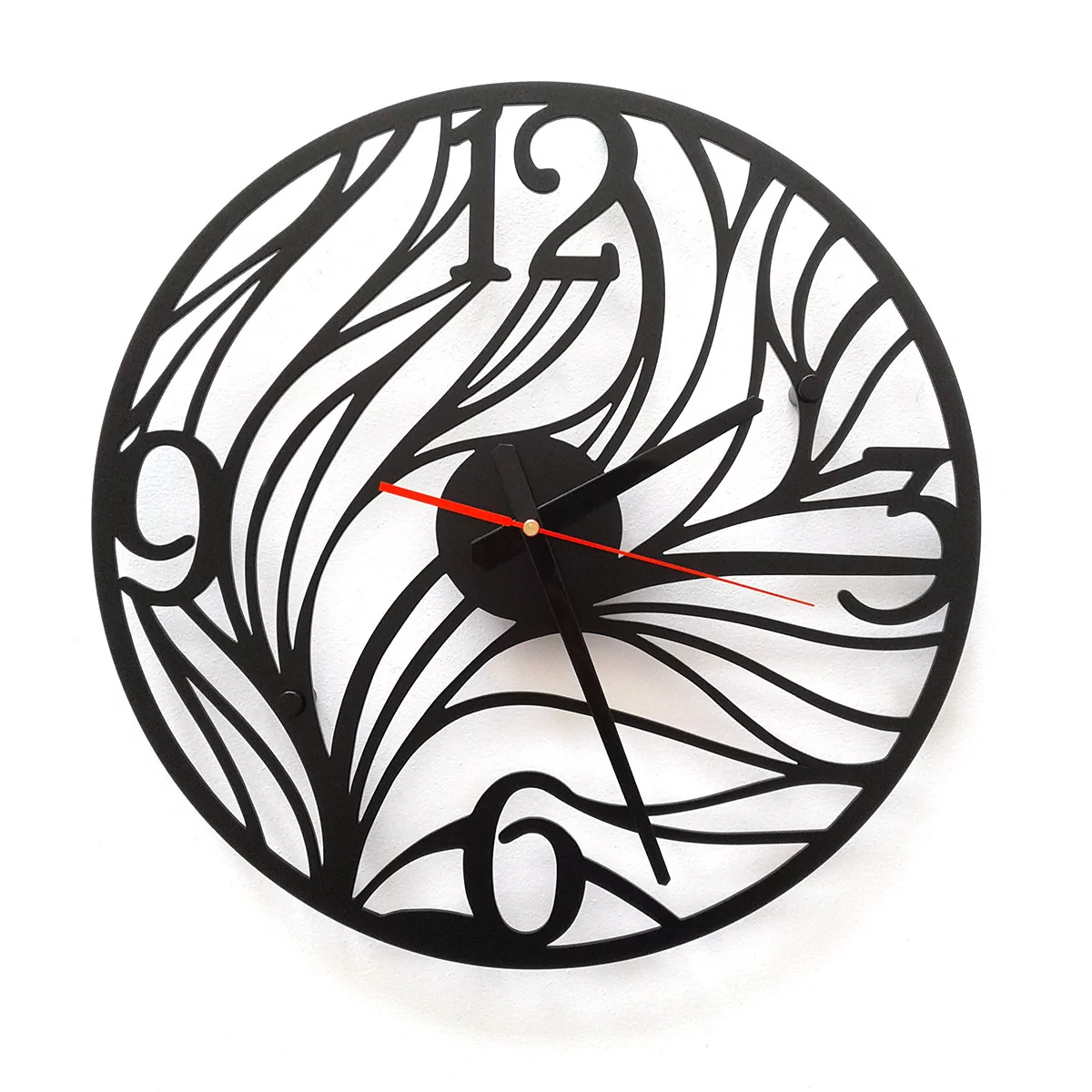 Zegar ścienny DECOLICIOUS Manche, czarny, 40x40 cm