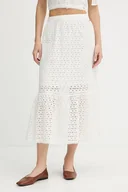 Spódnice - Pepe Jeans spódnica bawełniana kolor beżowy maxi rozkloszowana PL901225 - miniaturka - grafika 1