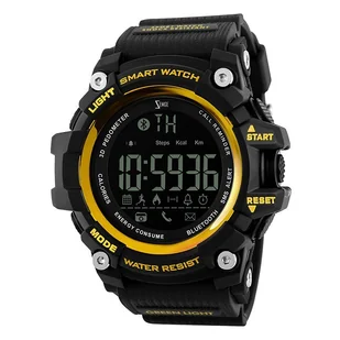 Czarno-Żółty Sportowy Męski Zegarek Zemge Smartwatch Yellow Zs1051M - Monitory aktywności - miniaturka - grafika 1