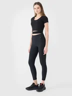 Legginsy - 4F Legginsy dzianinowe damskie 4FWSS25TTIGF204-20S Czarny Roz. XXL - miniaturka - grafika 1