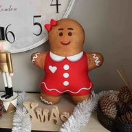 Ozdoby bożonarodzeniowe - Poduszka Świąteczna Piernik Dziewczynka - miniaturka - grafika 1