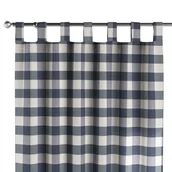 Zasłony - Dekoria Zasłona na szelkach 1 szt. granatowo biała krata 5,5x5,5cm) 1szt 130 × 260 cm Quadro 310-136-03 - miniaturka - grafika 1