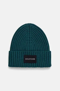 Tommy Hilfiger czapka z domieszką wełny kolor zielony  AM0AM12752 - Czapki męskie - miniaturka - grafika 1