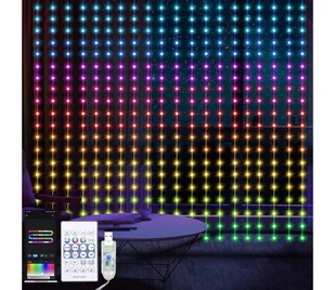 LED RGB Ściemnialna kurtyna bożonarodzeniowa WIZARD 400xLED/USB 2x2m + pilot zdalnego sterowania - Ozdoby bożonarodzeniowe - miniaturka - grafika 1