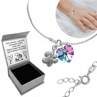 Biżuteria dla dzieci - Bransoletka dla Dziewczynki Dziecka Łapka PUDEŁKO PREZENT GRAWER Srebro 925 - miniaturka - grafika 1