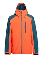 Kurtki narciarskie - Quiksilver Zamek błyskawiczny męski pomarańczowy M - miniaturka - grafika 1