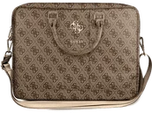 Torby na laptopy - Torba na laptopa GUESS 4G Big Logo Brązowy - miniaturka - grafika 1
