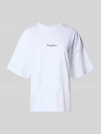 Koszulki i topy damskie - T-shirt o kroju oversized z nadrukiem z logo model ‘Azana’ - miniaturka - grafika 1