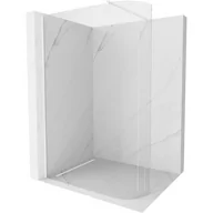 Ścianki i drzwi prysznicowe - Mexen Kioto ścianka prysznicowa zaokrąglona 80 x 200 cm, transparent 8 mm, biała - miniaturka - grafika 1