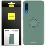 Etui i futerały do telefonów - Spacecase Etui Silicone Ring Galaxy A50 dark green - miniaturka - grafika 1