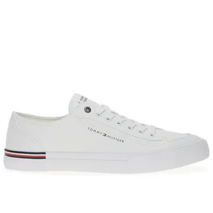 Buty Tommy Hilfiger Corporate Vulc Canvas FM0FM04954-YBS - białe - Buty sportowe męskie - miniaturka - grafika 1