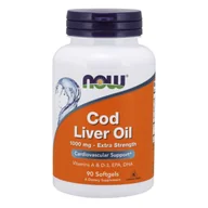 Serce i układ krążenia - Now Foods NOW Foods Cod Liver Oil  Tran 1000mg (90 kap) - miniaturka - grafika 1