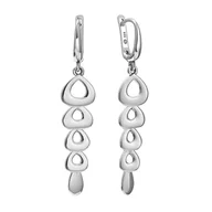 Kolczyki - Srebrne kolczyki wiszące długie błyszczące - miniaturka - grafika 1