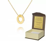 Biżuteria dla dzieci - ! 925 ZŁOTY ŁAŃCUSZEK 45CM KÓŁKO DEDYKACJA A4Z73 - miniaturka - grafika 1