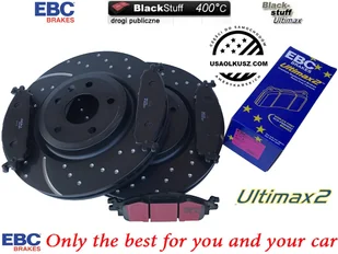 Przednie klocki Ultimax2 + NAWIERCANE NACINANE tarcze hamulcowe 325mm EBC seria GD Lincoln MKS 2010-2012 - Tarcze hamulcowe - miniaturka - grafika 2