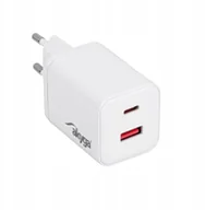 Ładowarki do telefonów - Akyga Ładowarka USB AK-CH-28 USB-A + USB-C PD 5-21V / max. 3A 45W Quick Charge 3.0 GaN - miniaturka - grafika 1