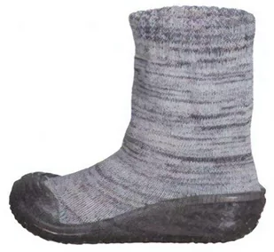 Playshoes Unisex dziecięce skarpetki, dziergane, wysokie kapcie, szary szary 33, 20/21 EU - Kapcie damskie - miniaturka - grafika 1