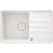 Zlewozmywaki - DEANTE Zlewozmywak 78x50 MOMI alabaster, elementy stalowe, k.pneum. ZKM_A113 - miniaturka - grafika 1