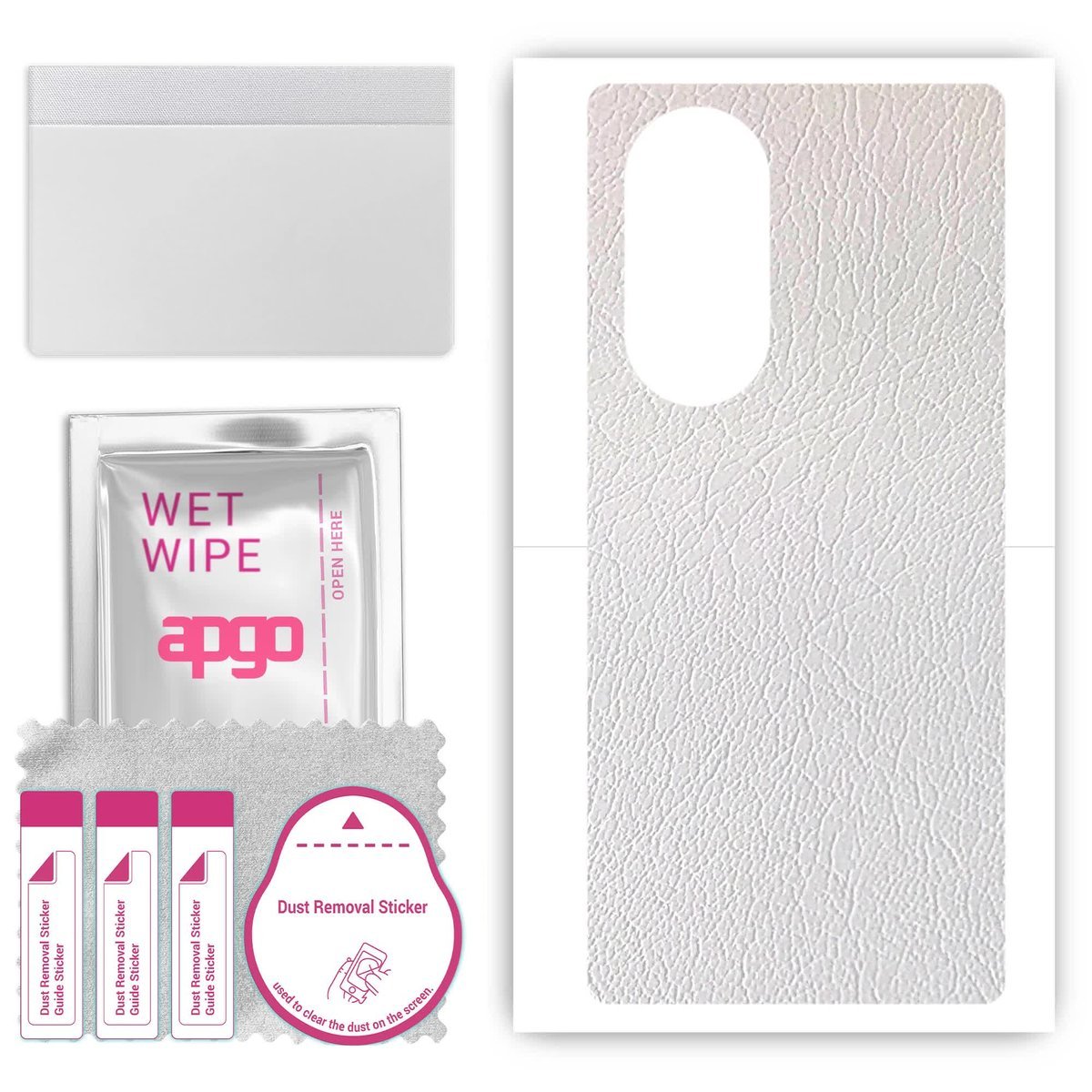 Folia naklejka skórka strukturalna na TYŁ do Huawei nova 8 Pro 5G - Skóra Biała - apgo SKINS