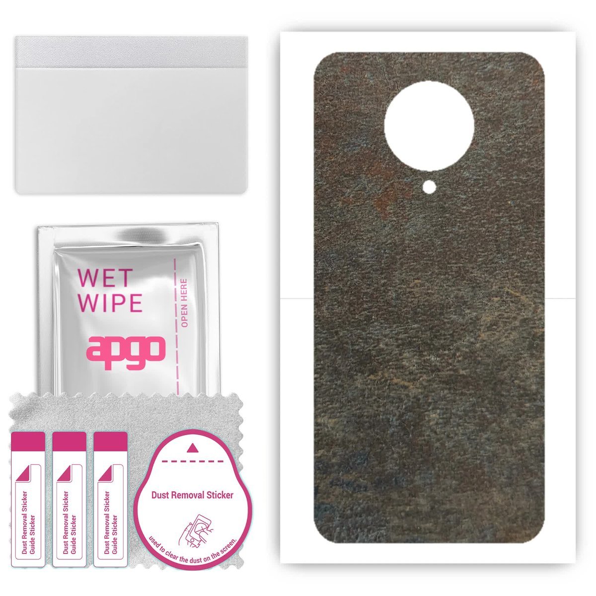 Folia naklejka skórka strukturalna na TYŁ do Xiaomi Poco F2 Pro - Kamień Księżycowy - apgo SKINS