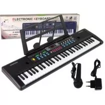 Leantoys Keyboard MQ-6112 M+ mikrofon i uchwyt na nuty - Instrumenty muzyczne dla dzieci - miniaturka - grafika 1