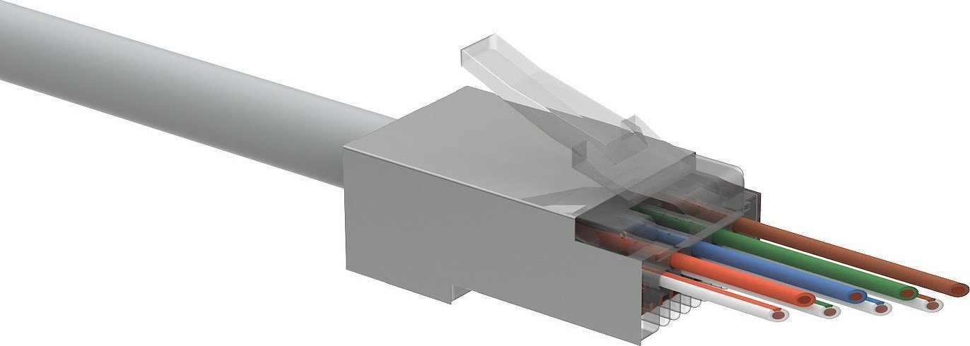Solarix Solarix Univerzální EASY konektor RJ45 CAT5E STP 8p8c na drát i licnu / 100 ks SXRJ45-5E-STP-EASY 11239001