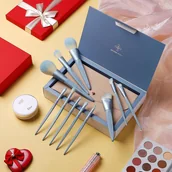 Pędzle do makijażu - Eigshow Beauty EcoPro Bamboo fiber 11 pędzli Ice Blue Makeup - miniaturka - grafika 1