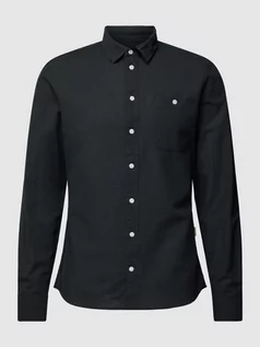 Koszule męskie - Koszula casualowa o kroju slim fit z kołnierzykiem typu kent - grafika 1