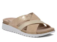 Klapki i japonki damskie - Klapki damskie beżowe Inblu CN-45 na lato na niskim koturnie wygodne-38 - miniaturka - grafika 1