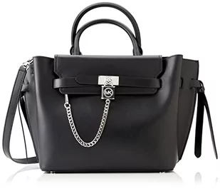Michael Kors Women LG Belted Satchel Bag, Black, czarny - Torebki damskie - miniaturka - grafika 1