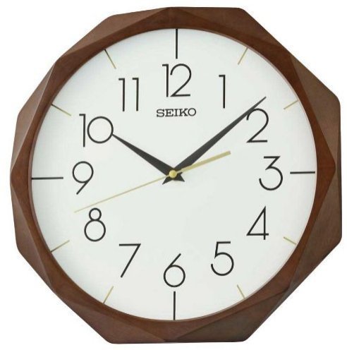 Seiko Zegar ścienny SEIKO QXA863B 34 cm brązowy cichy .