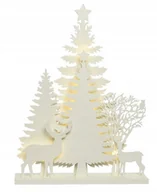 Ozdoby bożonarodzeniowe - Figurka Dekoracyjna Świąteczna Led Biała 40 Cm - miniaturka - grafika 1