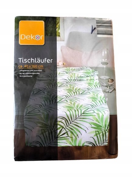 Bieżnik 40 x 160 liście palm Dekor