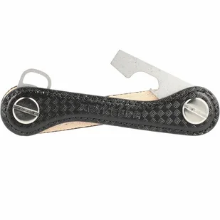 Keykeepa Keykeepa Leather Schlüsselmanager Leder 1-12 Schlüssel cubic carbon KK-L-CUBIC-CARBON-ORG - Etui na klucze - miniaturka - grafika 1