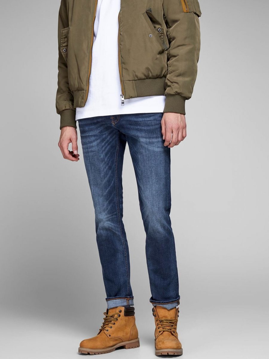 jeansy męskie jack and jones 12146384 tim niebieski denim