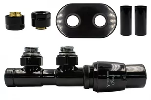 Zawór termostatyczny 50mm TWINS czarny błyszczący prawy Cu All in One - Zawory i kraniki Zawór termostatyczny 50mm TWINS czarny błyszczący prawy Cu All in One - Zawory i kraniki - miniaturka - grafika 1