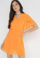 Sukienki - Pomarańczowa Sukienka Theselle - miniaturka - grafika 1