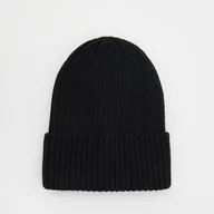 Czapki dla dzieci - Reserved - Strukturalna czapka beanie - Czarny - miniaturka - grafika 1
