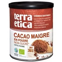 Terra Etica Kakao niskotłuszczowe w proszku 280 g Bio - Kakao i czekolada - miniaturka - grafika 1