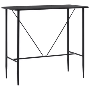vidaXL Stolik barowy, czarny, 120 x 60 x 110 cm, MDF - Ławy i stoliki kawowe - miniaturka - grafika 1