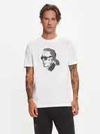 Koszulki męskie - KARL LAGERFELD T-Shirt 755060 544242 Biały Regular Fit - miniaturka - grafika 1