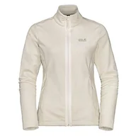 Kurtki damskie - Jack Wolfskin Skywind damska kurtka polarowa, biały piaskowy, 3 - miniaturka - grafika 1