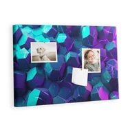 Tablice i flipcharty - Kolorowy Organizer - Tablica Korkowa z Pinezkami - Figury geometryczne 60x40 cm - miniaturka - grafika 1
