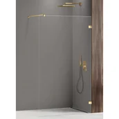 Ścianki i drzwi prysznicowe - NEW TRENDY EXK-7059 Kabina prysznicowa AVEXA GOLD SHINE walk-in U 100x200 szkło czyste 8mm Active Shield 2.0 - miniaturka - grafika 1