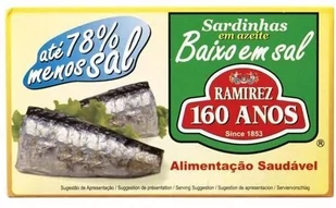 Sardynki portugalskie w oliwie o obniżonej zawartości soli Ramirez 125g - Konserwy i dania rybne - miniaturka - grafika 1