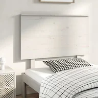 Inne meble do sypialni - Lumarko Wezgłowie łóżka, białe, 94x6x82,5 cm, lite drewno sosnowe - miniaturka - grafika 1