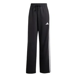 adidas Kobiety ESSENTIALS 3-STRIPES OPEN HEM FRENCH TERRY PANTS, Black/White, XXL - Spodnie rowerowe - miniaturka - grafika 1