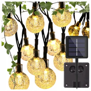 Girlanda Lampki Ogrodowe Solarne 50 Led żarówk 10M - Girlandy - miniaturka - grafika 1